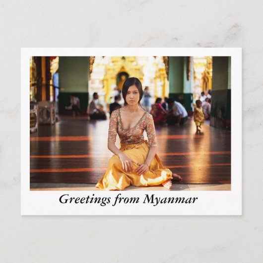 VERGADERINGEN VAN MYANMAR BRIEFKAART (Voorkant)