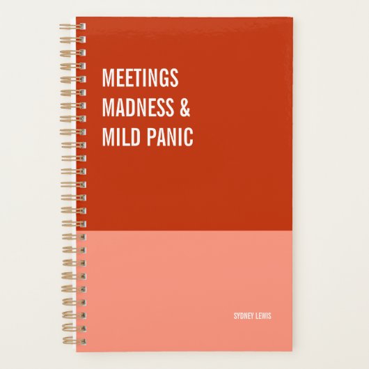 Vergaderingen Wanorde en Milde Paniek Dagelijkse K Planner (Voorkant)