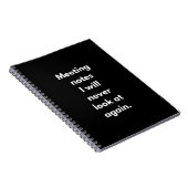 Vergadernotities Ik zal nooit meer naar grappig ki Notitieboek (Rechterzijde)