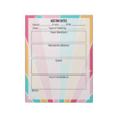 Vergadernotities Notitieblok- Bright Notitieblok (Linkerzijde)