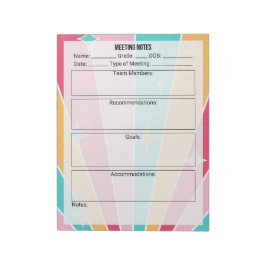 Vergadernotities Notitieblok- Bright Notitieblok
