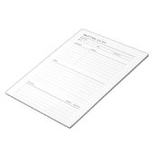 Vergadernotities Notitieblok, Notitieblok voor wer (Schuin)