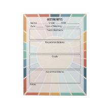 Vergadernotities Notitieblok- Sun