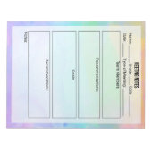 Vergadernotities Notitieblok- Waterverf Notitieblok (Voorkant)