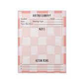 Vergadernotities/overzicht Notitieblok- Checker Notitieblok (Linkerzijde)