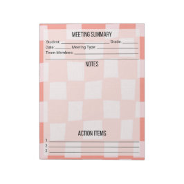 Vergadernotities/overzicht Notitieblok- Checker Notitieblok