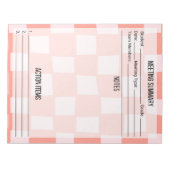 Vergadernotities/overzicht Notitieblok- Checker Notitieblok (Voorkant)