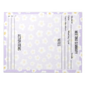 Vergadernotities/overzicht Notitieblok- Daisy Notitieblok (Voorkant)