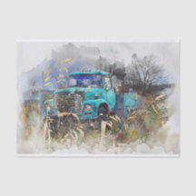 Vergane Dagen, Vintage Pick-up Truck, Teal