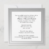 Vergangenheid & Heden Foto Zilveren Bruiloft Kaart (Achterkant)