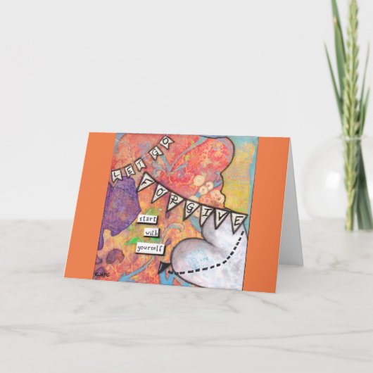 Vergeef, begin bij jezelf - Inspirerende kunst Kaart (Voorkant)