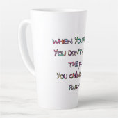 vergeef en verander je de toekomst latte mok (Linkerhoek)