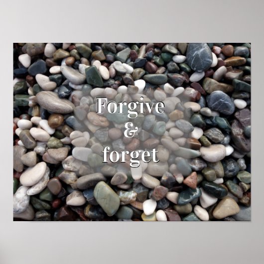 Vergeef en vergeet gezegde poster (Voorkant)