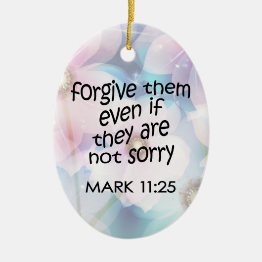 Vergeef hen keramisch ornament (Voorkant)