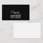 vergeef hen ook al hebben zij geen spijt visitekaartje (Voorkant / Achterkant)