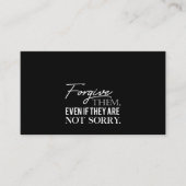 vergeef hen ook al hebben zij geen spijt visitekaartje (Voorkant)