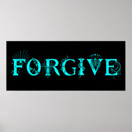 Vergeef kunst inspirerend Lotus moon spiritueel Poster