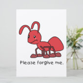 Vergeef me alsjeblieft dat ik een rode-kantkaart v kaart (Staand voorkant)