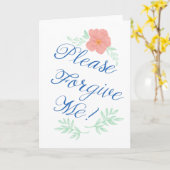 Vergeef me alsjeblieft het roze, blanco Wenskaart Kaart (Gele Bloem)