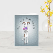 Vergeef me alsjeblieft Schattige Dog sorry Kaart (Gele Bloem)