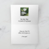 Vergeef me alsjeblieft: witte tulpen bloeien kaart (Binnen)