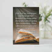 Vergeef me Lord Prayer Flat Wenskaart Kaart (Staand voorkant)