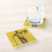 Vergeef me, mijn potlood liet me het doen. glazen onderzetter (Schuin)