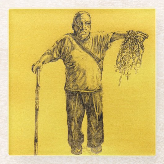 Vergeef me, mijn potlood liet me het doen. glazen onderzetter (Voorkant)