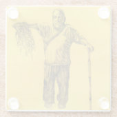 Vergeef me, mijn potlood liet me het doen. glazen onderzetter (Achterkant)