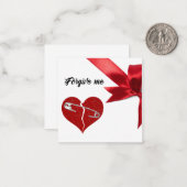 Vergeef me notitiekaartje (Voorkant / Achterkant in situ)