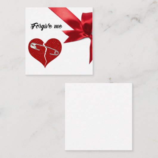 Vergeef me notitiekaartje (Voorkant / Achterkant)