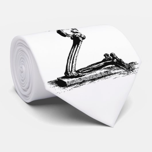 Vergeef me Skeleton Stropdas (Opgerold)