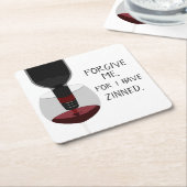 Vergeef me, want ik heb Onderzetters in het zand. (Schuin)