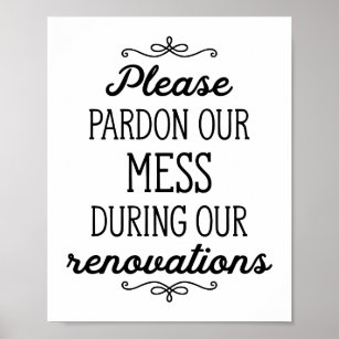 Vergeef ons mannetje tijdens onze renovatieschema poster