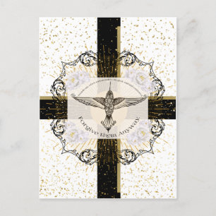 Vergeef ze TOCH inspirerend kolibrie Briefkaart