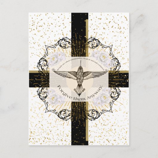 Vergeef ze TOCH inspirerend kolibrie Briefkaart (Voorkant)