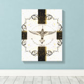 Vergeef ze TOCH inspirerend kolibrie Canvas Afdruk (Insitu (Houten vloer))