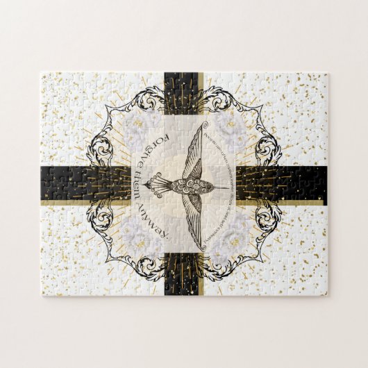 Vergeef ze TOCH inspirerend kolibrie Legpuzzel (Horizontaal)