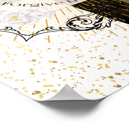 Vergeef ze TOCH inspirerend kolibrie Poster (Hoek)