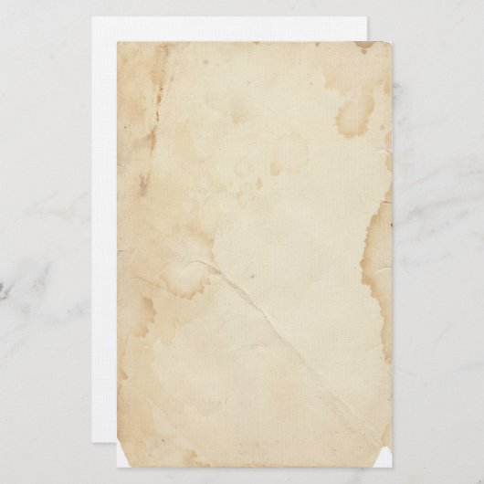 vergeeld en gekleurd briefpapier (Voorkant / Achterkant)