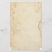 vergeeld en gekleurd briefpapier (Voorkant)