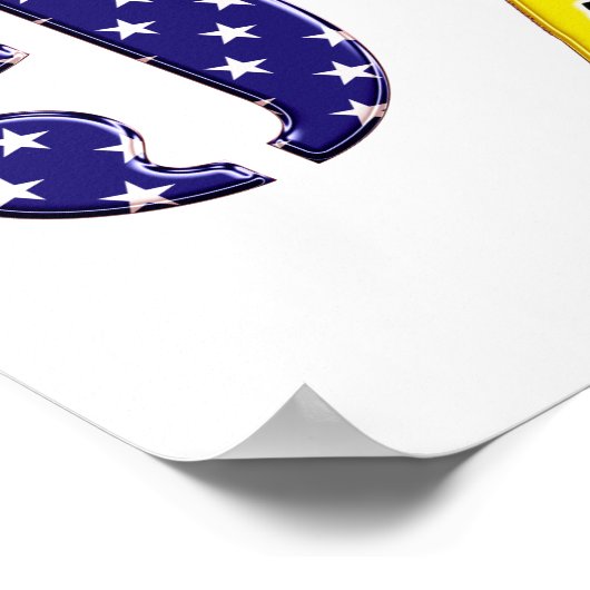 Vergeet 11 september geel lintje nooit poster (Hoek)