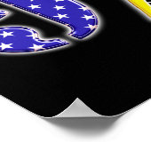 Vergeet 11 september geel lintje nooit poster (Hoek)