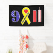 Vergeet 11 september geel lintje nooit spandoek (Insitu)