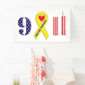 Vergeet 11 september geel lintje nooit spandoek (Insitu)