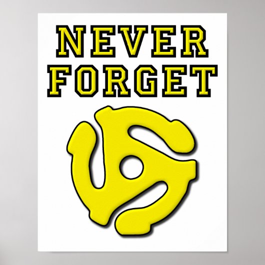 Vergeet 45 Nooit Grappige Poster (Voorkant)
