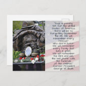 Vergeet 911 september nooit Memorabilia Briefkaart (Voorkant / Achterkant)