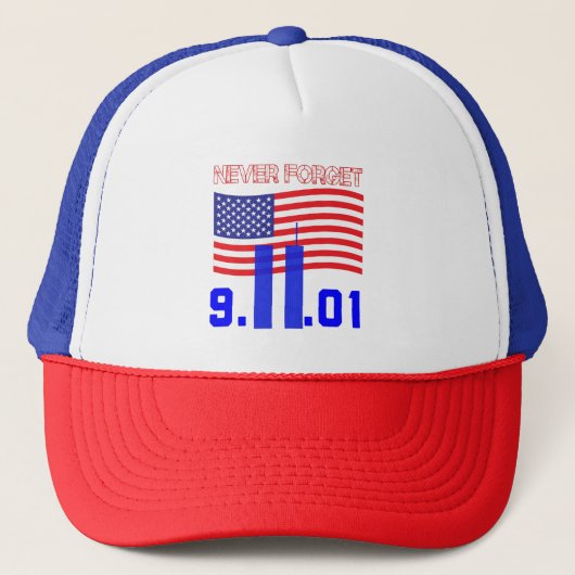Vergeet 9/11 nooit trucker pet (Voorkant)