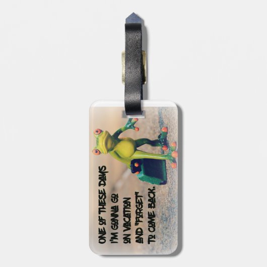 Vergeet Bagagelabel terug te komen (Achterkant verticaal)