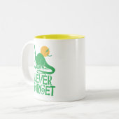 Vergeet Big Dot nooit Tweekleurige Koffiemok (Voorkant links)